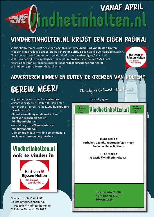 Info Folder Vindhetinholten.nl pagina in HvRH xkl